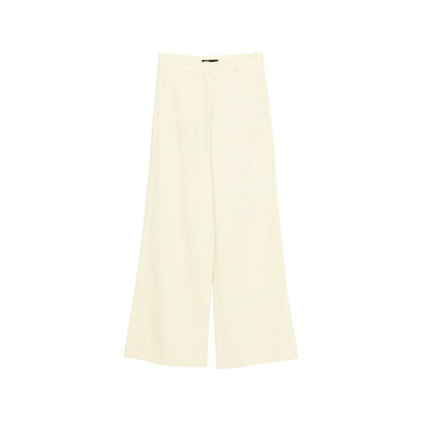 マージュ レディース 心地よいズボン下 ボトムス Belt-loops wide-leg trousers Yellow