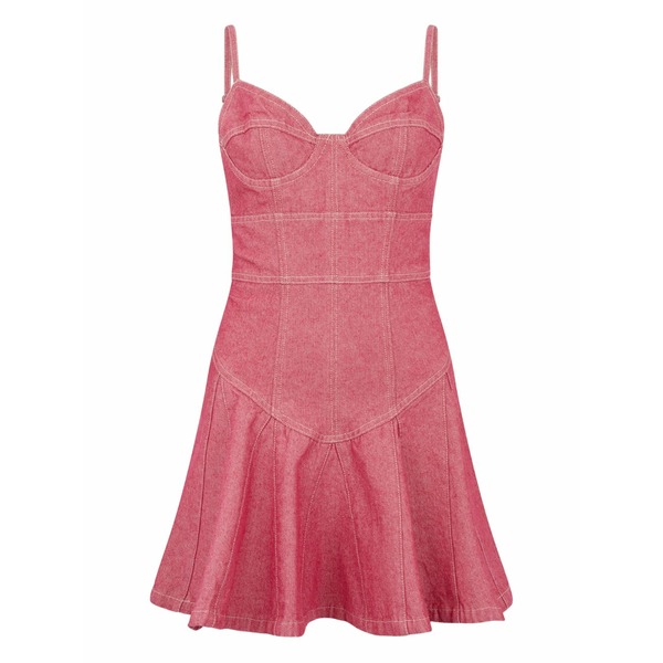 ディースクエアード レディース 衣裳 トップス Oxford flouncy dress Pink