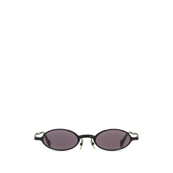 クボラウム メンズ サングラス・アイウェア アクセサリー Oval-frame sunglasses Black｜asty
