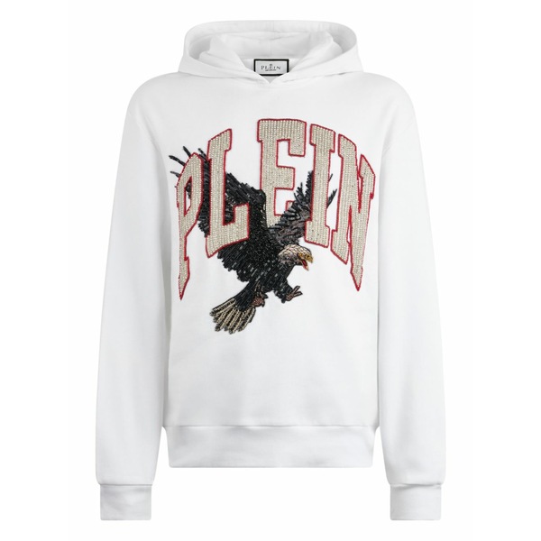 フィリップ飾り気の無い メンズ パーカー・スウェットシャツ アウター Eagle hooded sweatshirt White