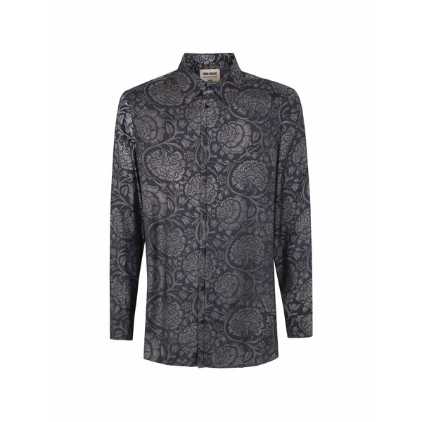 ユマ・一 メンズ プルオーバー トップス Floral-print shirt Grey