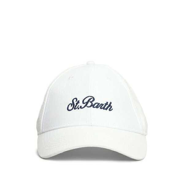 エムシーツーセイントバース レディース かぶり笠 添え物 Logo-embroidered baseball cap White