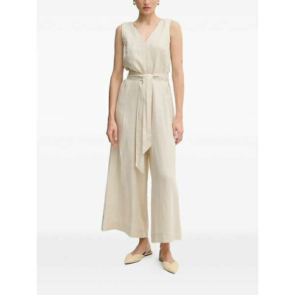 ベネトン  レディース 衣裳 トップス Tied-waist sleeveless jumpsuit Neutrals