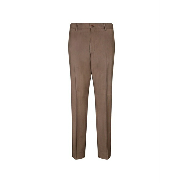 お召しものメイン メンズ 心地よいズボン下 ボトムス Pressed-crease tailored trousers Brown