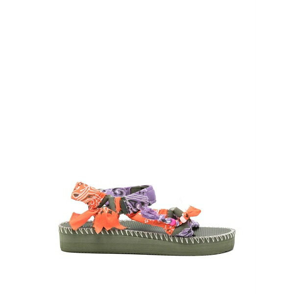 アリゾナ優しいこと レディース サンダル シューズ Trekky stitch bandana-print sandals Green