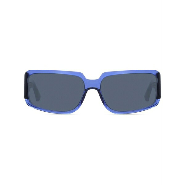 リンダ ファロー レディース 黒眼鏡＆アイウェア 付属物 X dries van noten rectangle-frame sunglasses Blue