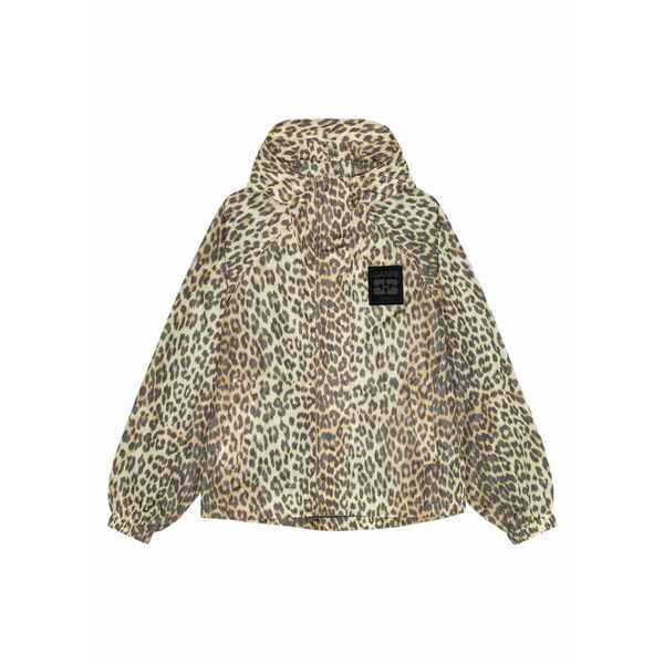 ガニー レディース 上衣＆上衣 アウター Leopard-print hooded jacket Neutrals