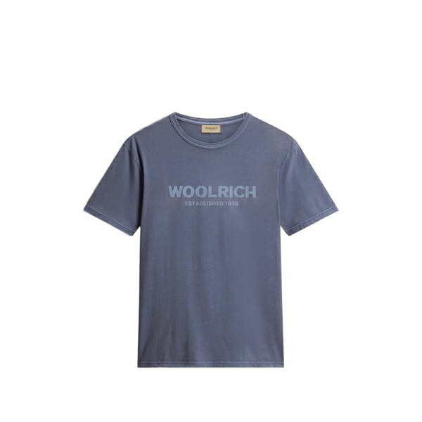 羊毛 資産家 メンズ ティーシャツ トップス Printed t-shirt Blue