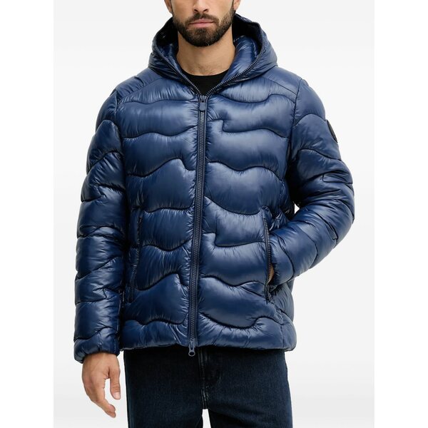 セーブザダック メンズ 上衣＆上衣 アウター Hooded quilted jacket Blue