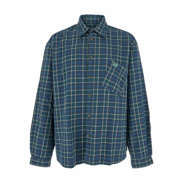 エアル メンズ プルオーバー トップス Check-pattern shirt Blue