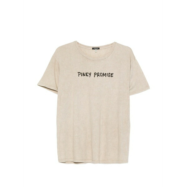 アールサーティーン レディース ティーシャツ トップス Acid-wash slogan-print t-shirt Neutrals