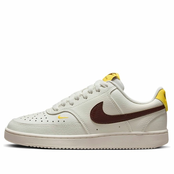 Nike ナイキ レディース スニーカー WHITE/BLACK/YELLOW 【(WMNS) Nike Court Vision Low \u0027White\u0027 CD5434-117】  大きさ US_7.5(24.5糎)