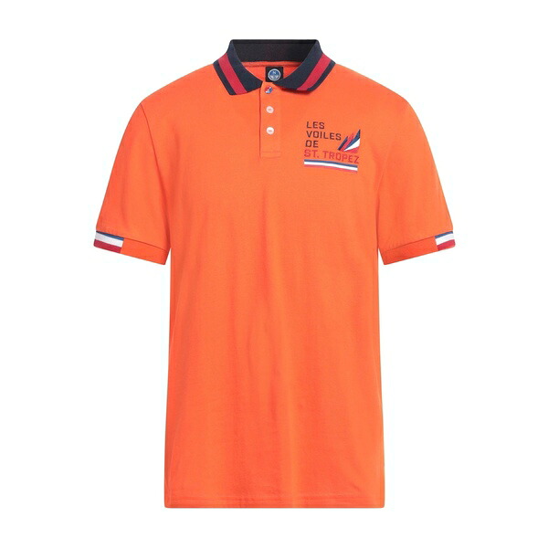 【送料無料】 ノースセール メンズ Tシャツ トップス Polo shirts Orange