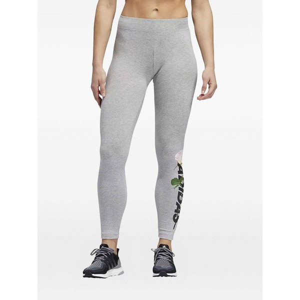 アディダス レディース カジュアルパンツ ボトムス Rose-print leggings Grey