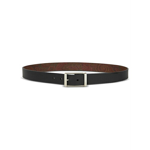 エトロ メンズ 三尺帯 付属物 Reversible leather belt  Brown