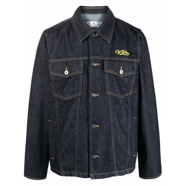 オフホワイト メンズ ジャケット＆ブルゾン アウター Wave off denim jacket Blue