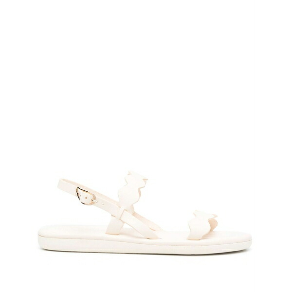 アンシエントグリークサンダル レディース サンダル シューズ Afros scalloped-strap sandals Neutrals|asty
