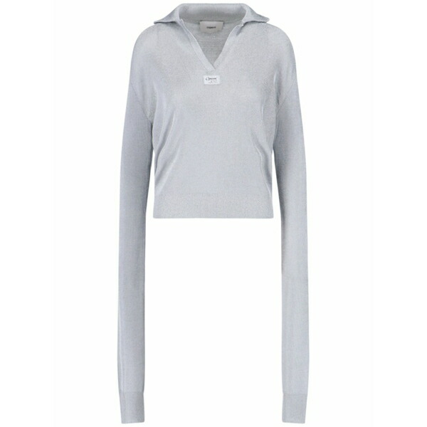 コペルニ レディース スポーツシャツ トップス Knotted polo top Grey