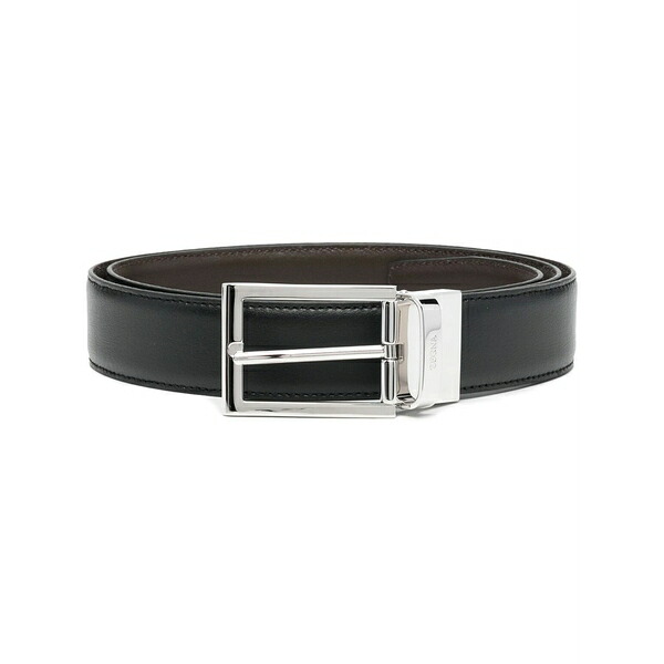 ゼニア メンズ 三尺帯 付属物 Buckle-fastening leather belt Brown