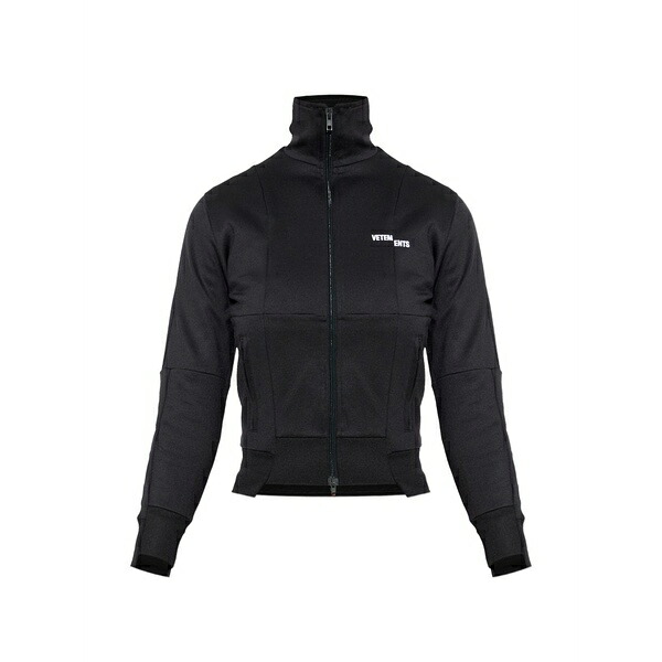 ヴェトモン レディース ニット&セーター アウター Logo-detail zip-fastening sweatshirt Black｜asty