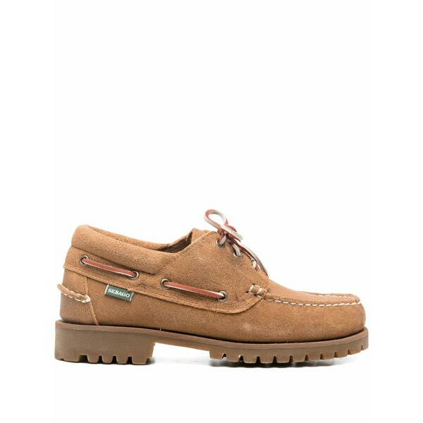 セバゴ メンズ スリッポン・ローファー シューズ Acadia suede lace-up loafers Brown