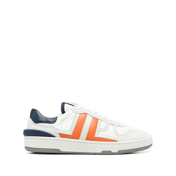 ランバン メンズ スニーカー シューズ Panelled low-top sneakers White