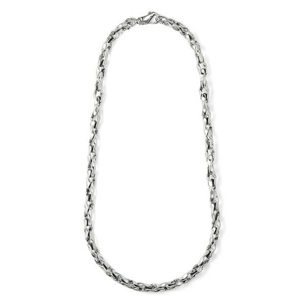 エマニュエレ ビコッキ メンズ ネックレス・チョーカー アクセサリー Hammered chain necklace Silver｜asty