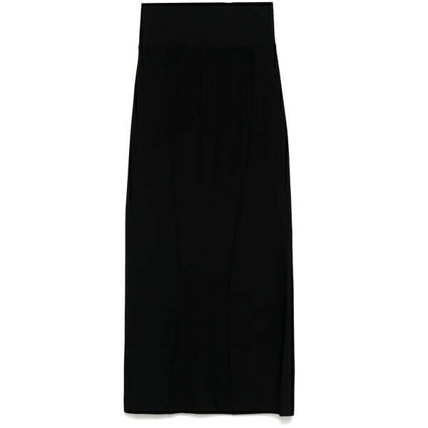 マグラー レディース スコート ボトムス High-waisted MIDI skirt  Black ボトムス-スカート-レディースファッション
