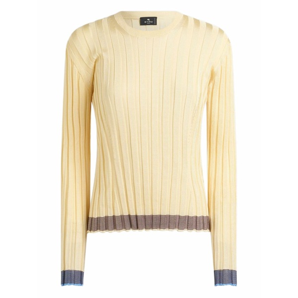 エトロ レディース 編み物\u0026スウェーター アウター Ribbed sweater Yellow