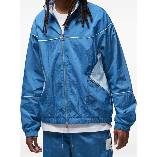 ジョーダン メンズ ジャケット&ブルゾン アウター Air jordan logo-patch jacket Blue|asty
