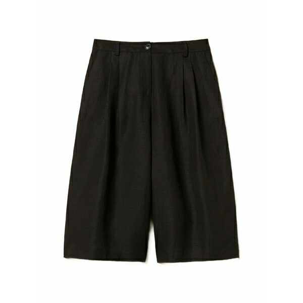 ツインセット レディース カジュアルパンツ ボトムス Pleated bermuda shorts Black｜asty