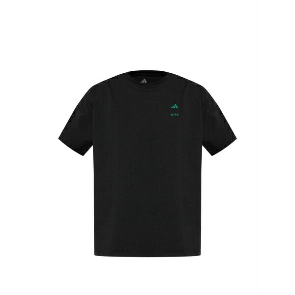 アディダス メンズ Tシャツ トップス X arte antwerp short-sleeve logo t-shirt Black|asty