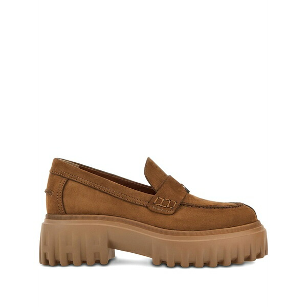 ホー火器 レディース スリッポン・ローファー シューズ Suede loafers Brown