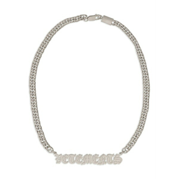 ヴェトモン メンズ 首飾り・チョー鉄道車両 付属品 Gothic logo necklace Silver