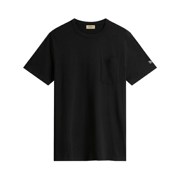 ウール リッチ メンズ Tシャツ トップス Logo-embroidered t-shirt  Black