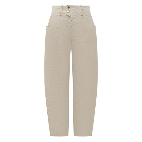 イザベル マラン レディース カジュアルパンツ ボトムス Oumaya high-waisted pocket trousers Neutrals|asty