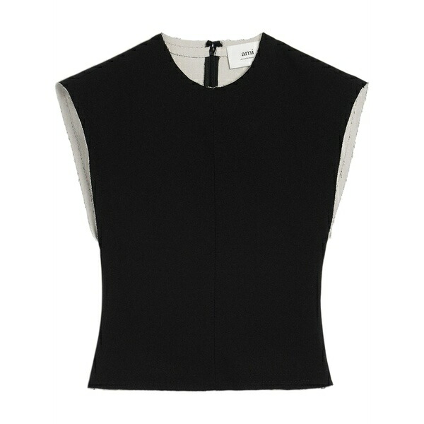 アミ レディース シャツ トップス Sleeveless top Black|asty