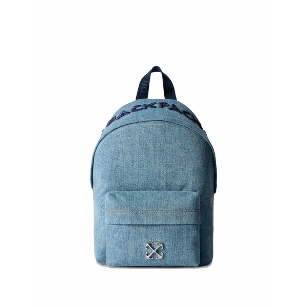 象牙色 レディース うしろ側容器に並べる・背嚢 御徒面子 Jitney quote denim backpack Blue
