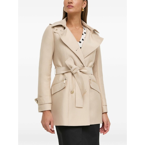 モーガンレーン レディース 厚地の外套 アウター Belted hooded coat Neutrals コート・ジャケット-レディースファッション