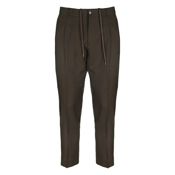 ビーエイブル メンズ カジュアルパンツ ボトムス Drawstring pleated trousers Brown｜asty