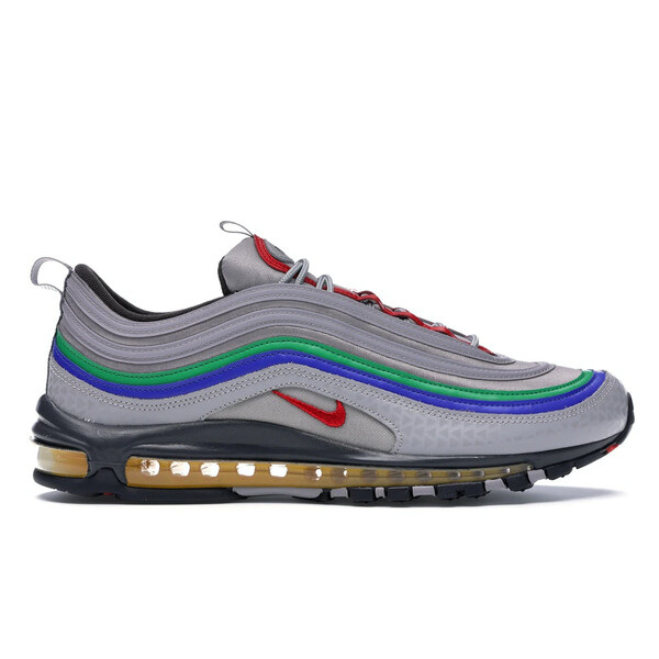 Nike ナイキ メンズ スニーカー 【Nike Air Max 97 Nintendo 64】 サイズ US_12(30.0cm) Atmosphere Grey/Habanero Red-Thunder Grey-Amarillo-Racer Blue-Lucky Green｜asty