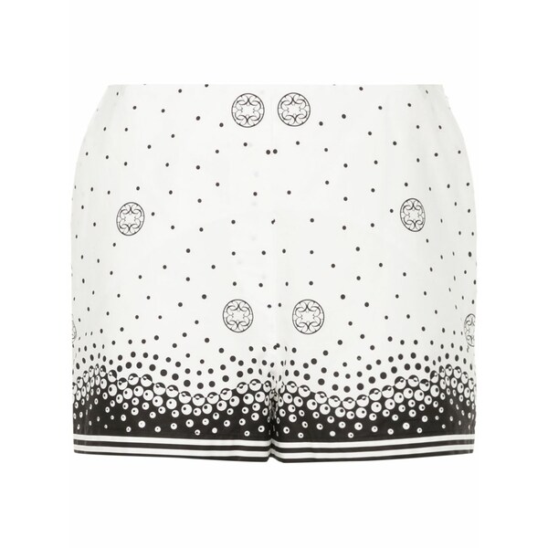 エリー サーブ レディース カジュアルパンツ ボトムス Monogram-print cotton shorts White｜asty