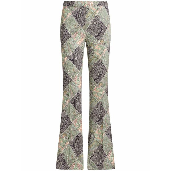 エトロ レディース カジュアルパンツ ボトムス Flared printed cady trousers Neutrals|asty