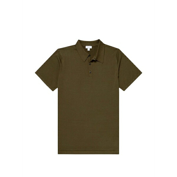サンスペル メンズ ポロシャツ トップス Cotton short-sleeve polo shirt Green｜asty