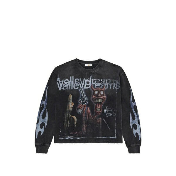 ベール メンズ パーカー・スウェットシャツ アウター Psychopath long-sleeve sweatshirt Black｜asty