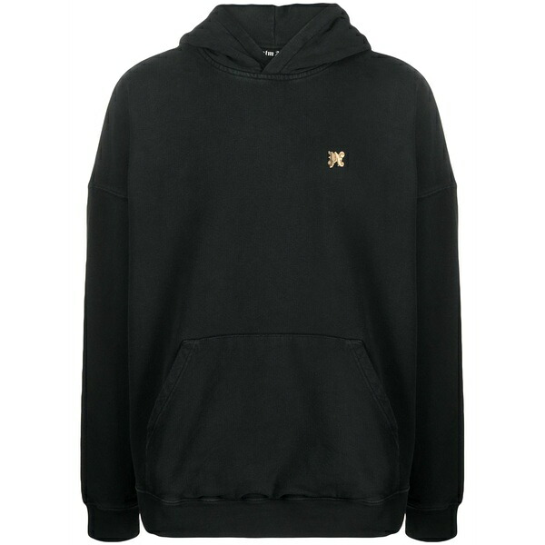 パーム・エンジェルス メンズ パーカー・スウェットシャツ アウター Foggy logo-print hoodie Black｜asty 101,640円