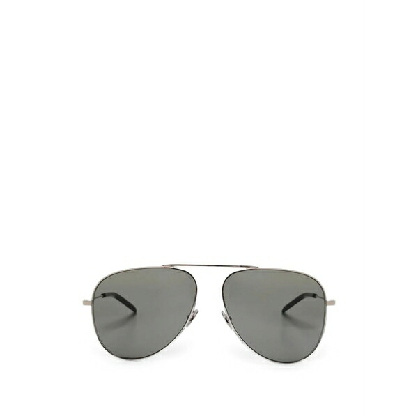 サンローラン アイウェア レディース サングラス＆アイウェア アクセサリー Brow-bar pilot-frame sunglasses Silver｜asty