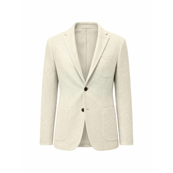コルネリアーニ メンズ ジャケット＆ブルゾン アウター Crochet-pattern patch-pocket jacket Neutrals｜asty