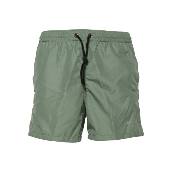 バランタイン メンズ カジュアルパンツ ボトムス Drawstring swim shorts Green｜asty