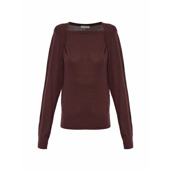 バイマレンバーガー レディース ニット&セーター アウター Gwen square-neck sweater Brown｜asty